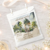 ウッドランド素朴アドベンチャーが少年の赤ちゃんシャワーを待つ フェイバーバッグ (クリップ留めされた状態)