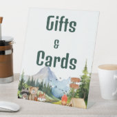 ウッドランド素朴アニマルズギフト&カード誕生日 台座サイン (インサイチュ)