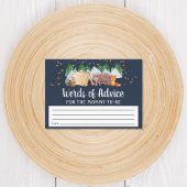 ウッドランド素朴アニマルズナイトアドバイス赤ちゃんシャワー エンクロージャーカード