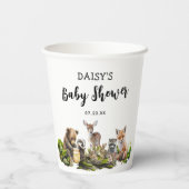 ウッドランド素朴アニマルズベビーシャワーパーティー 紙コップ (裏面)