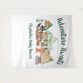 ウッドランド素朴アニマルズベビーシャワー タペストリー (正面(横))