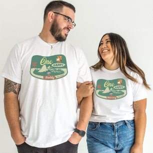 ウッドランド素朴アニマルベビーシャワー誕生日 Tシャツ