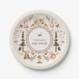ウッドランド素朴ウィンターボーイ赤ちゃんシャワー ペーパープレート