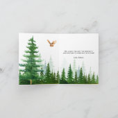 ウッドランド素朴ウォーターカラーベビーシャワー サンキューカード (内部)