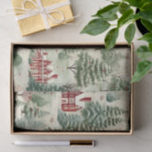 ウッドランド素朴カントリークリスマスかわいいヴィンテージ 薄葉紙 (ギフト)