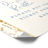 ウッドランド素朴キツネおむつラッフルサイン ポスター (角)