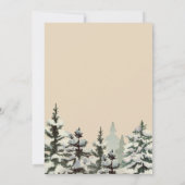 ウッドランド素朴キツネウィンターオネダーランド 招待状 (裏面)