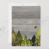 ウッドランド素朴クリーチャー赤ちゃんシャワー招待状 招待状 (裏面)