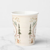ウッドランド素朴クリーチャー赤ちゃんシャワー 紙コップ (左)