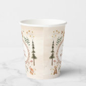 ウッドランド素朴クリーチャー赤ちゃんシャワー 紙コップ (右)