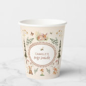 ウッドランド素朴クリーチャー赤ちゃんシャワー 紙コップ (正面)