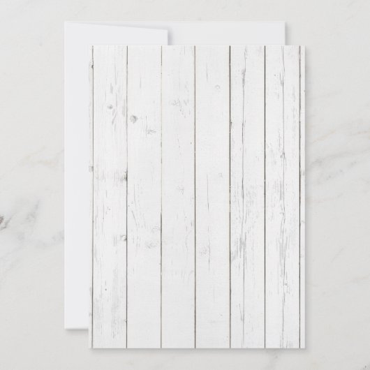 ウッドランド素朴グリーンテディベア赤ちゃんシャワー 招待状 (裏面)