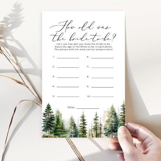 ウッドランド素朴ゲームをする花嫁の年齢