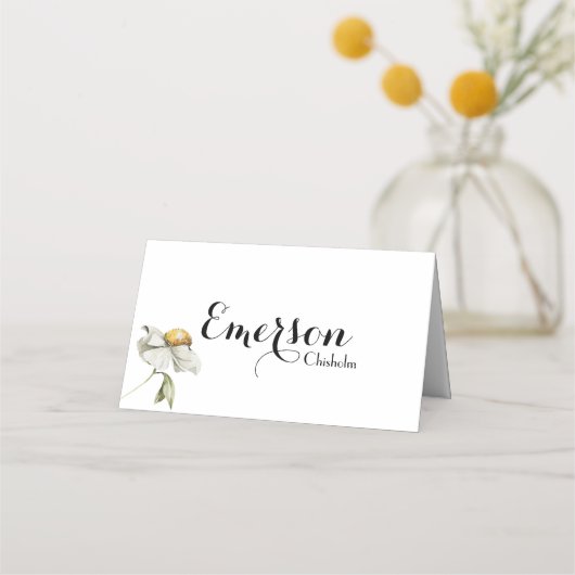 ウッドランド素朴サマーワイルドフラワー開花草原 プレイスカード (正面)