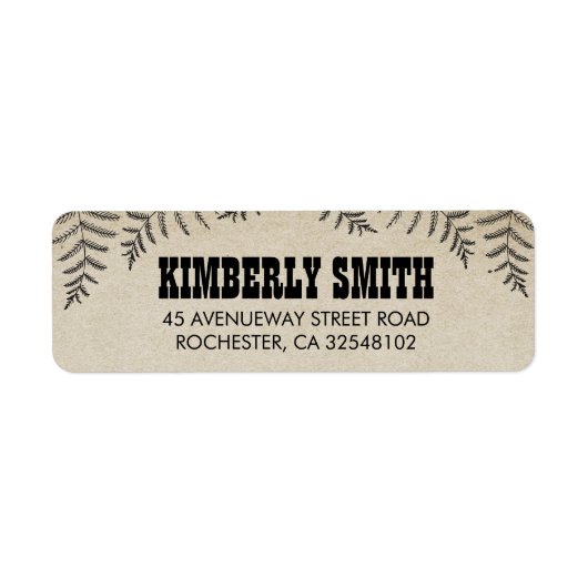 ウッドランド素朴シダ国 ラベル (正面)