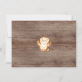 ウッドランド素朴ニュートラルベビーシャワー招待状 招待状 (裏面)