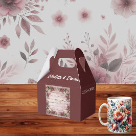 ウッドランド素朴バラフローラカントリーウェディング フェイバーボックス