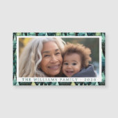 ウッドランド素朴ファミリークリスマスフォトマグネット (正面)