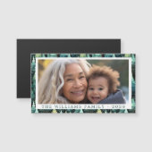 ウッドランド素朴ファミリークリスマスフォトマグネット (正面/裏面)