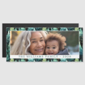 ウッドランド素朴ファミリークリスマスフォトマグネット (正面/裏面)