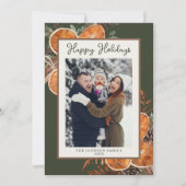 ウッドランド素朴フォトクリスマスホリデーカード シーズンカード (正面)