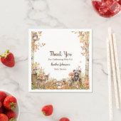 ウッドランド素朴フォレストニュートラル赤ちゃんシャワー スタンダードカクテルナプキン (インサイチュ)