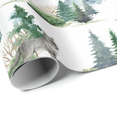 ウッドランド素朴フォレストベアーウルフハレバジャギフト ラッピングペーパー (ロールコーナー)