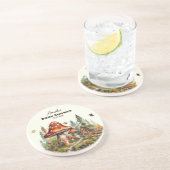 ウッドランド素朴フォレストマッシュルーム赤ちゃんシャワー秋 コースター (側面)