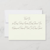 ウッドランド素朴フォレストマッシュルーム赤ちゃんシャワー秋 サンキューカード (裏面)