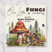 ウッドランド素朴フォレストマッシュルーム赤ちゃんシャワー秋 フェイバータグ (正面)