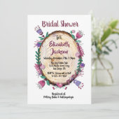 ウッドランド素朴フォークアートフラワーズブライダルシャワー 招待状 (スタンド正面)