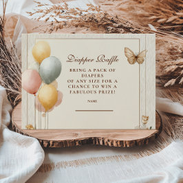 ウッドランド素朴フレンズおむつラッフル エンクロージャーカード