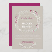 ウッドランド素朴ブライダルシャワー招待 招待状 (正面/裏面)