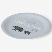 ウッドランド素朴ベアーズアドベンチャーベビーシャワー ペーパープレート (アングル)