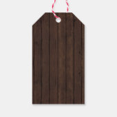 ウッドランド素朴ホリデーリースモノグラムギフトラベル ギフトタグ (裏面)
