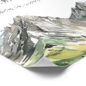 ウッドランド素朴マウンテンフォレスト婚約ウェルカム ポスター (角)