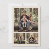 ウッドランド素朴マッシュルームのクリスマス4写真 シーズンカード (裏面)