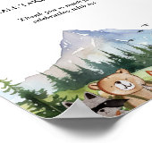 ウッドランド素朴動物の赤ちゃんシャワーお気に入りのサイン ポスター (角)