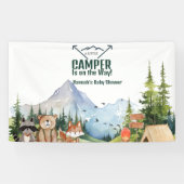 ウッドランド素朴動物の赤ちゃんシャワー歓迎サイン 横断幕 (横)