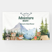 ウッドランド素朴動物の赤ちゃんシャワー歓迎サイン 横断幕 (横)