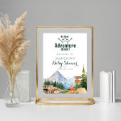 ウッドランド素朴動物の赤ん坊のシャワー好意サイン ポスター