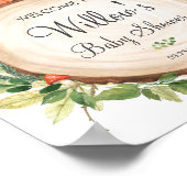 ウッドランド素朴動物赤ちゃんシャワー歓迎サイン ポスター (角)