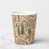 ウッドランド素朴森林動物少年の赤ちゃんシャワー 紙コップ (左)