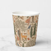 ウッドランド素朴森林動物少年の赤ちゃんシャワー 紙コップ (右)