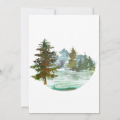 ウッドランド素朴森林水の色の鹿の赤ちゃんシャワー 招待状 (裏面)