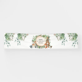 ウッドランド素朴森林緑化動物誕生日 横断幕