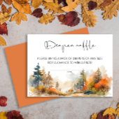 ウッドランド素朴秋の森おむつラッフルチケット エンクロージャーカード