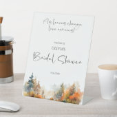 ウッドランド素朴秋ブライダルシャワーウェルカム 台座サイン (インサイチュ)
