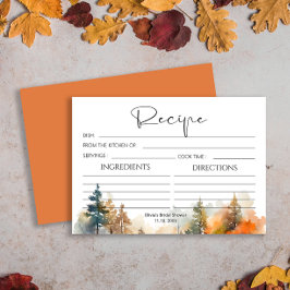 ウッドランド素朴秋レシピカード