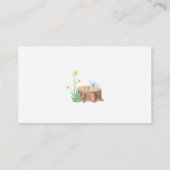 ウッドランド素朴赤ちゃんシャワーブックリクエストカード 紹介カード (裏面)